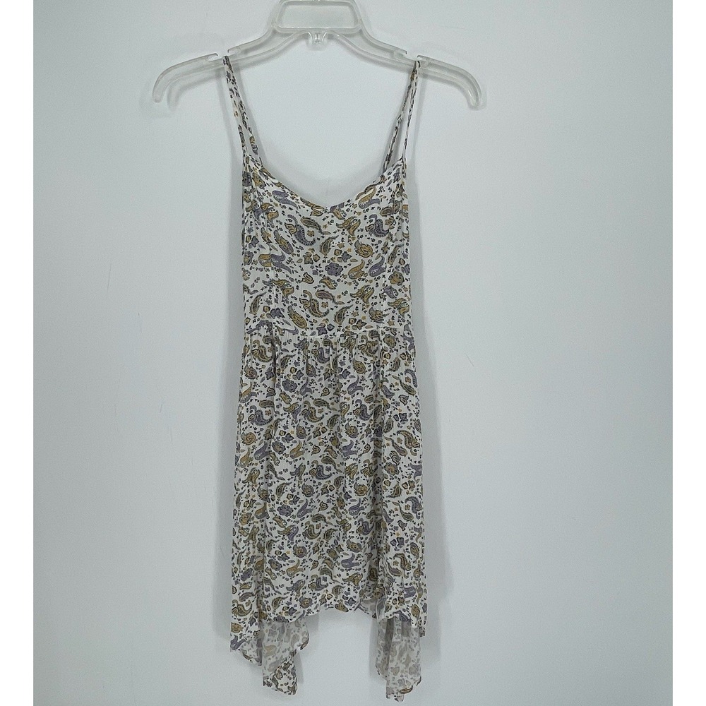 H&M Divided Women's Multicolor Paisley Handkerchief Hem Boho‎ Dress Size 2